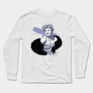 Shelley Winters - An illustration by Paul Cemmick Long Sleeve T-Shirt